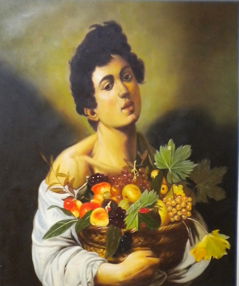 Vendita falso d'autore ragazzo con cesta di frutta - ALTA QUALITA' di Caravaggio